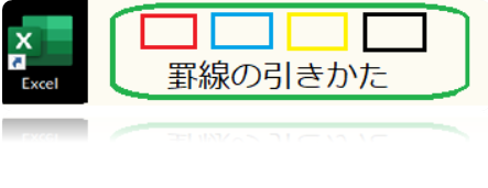 【 “Excel” で簡単に表作成   ① 罫線 の引きかた 】