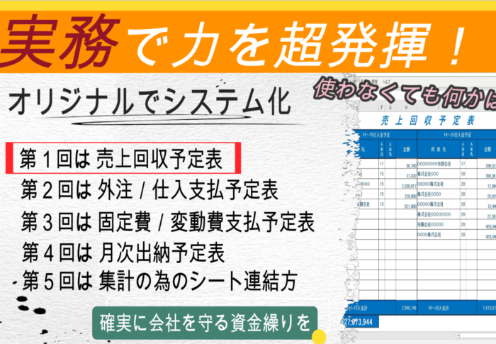 【Excelで資金管理オリジナルでシステム化してみる？（第１回）】